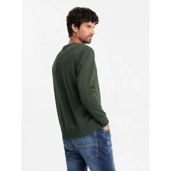  Pánská mikina OMBRE OM-SSNZ-0136 DARK GREEN 
