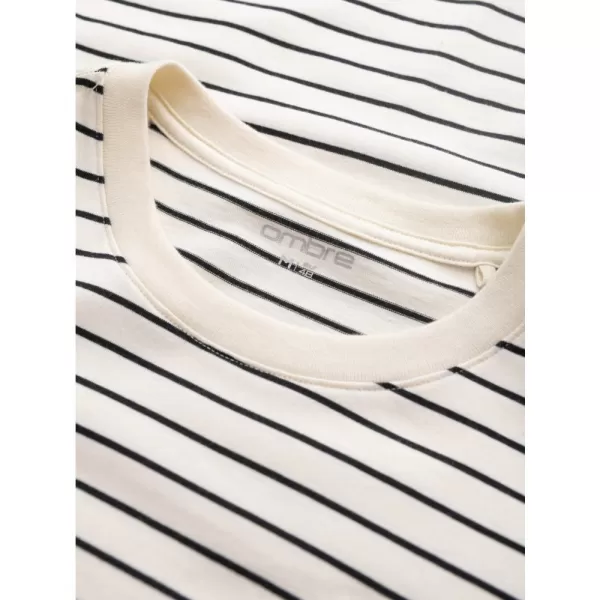  Pánské triko OMBRE OM-TSCT-0183 CREAM AND BLACK 