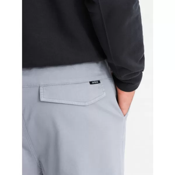  Pánské kalhoty OMBRE OM-PAJO-0199 LIGHT GREY 