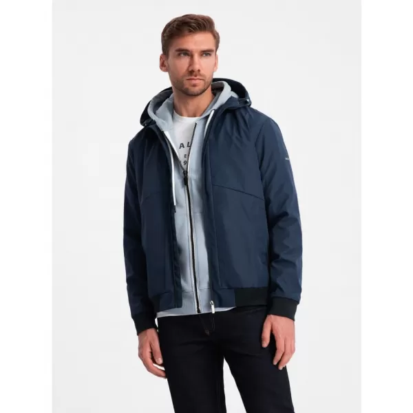  Pánská bunda OMBRE OM-JANP-0149 NAVY BLUE 