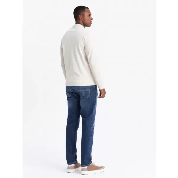  Pánské triko OMBRE OM-POLS-0130 CREAM 