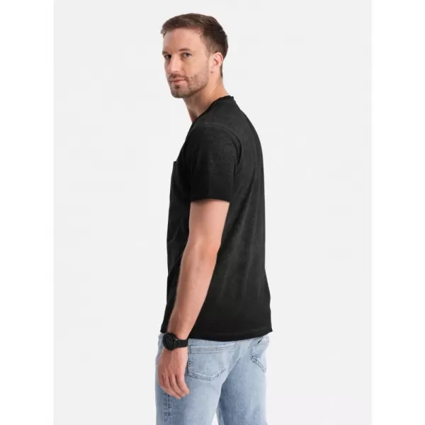  Pánské triko OMBRE OM-TSCT-22SS-002 BLACK 