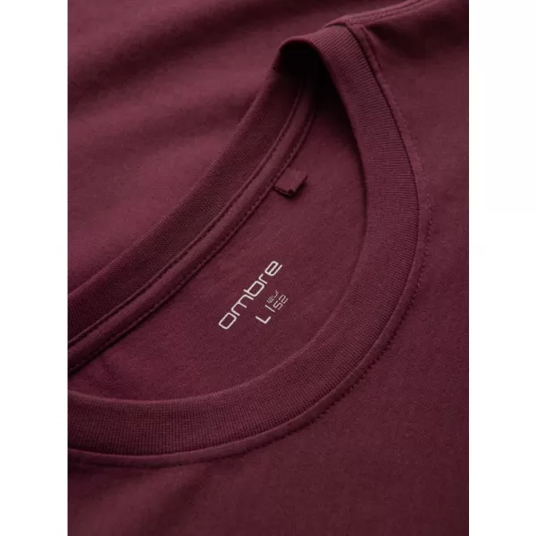  Pánské triko OMBRE OM-TSCT-0108 MAROON 