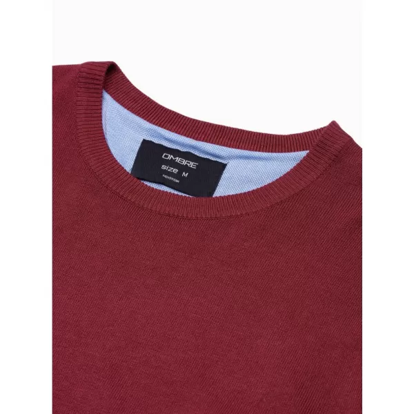  Pánský svetr OMBRE OM-SWBS-0106 BURGUNDY 