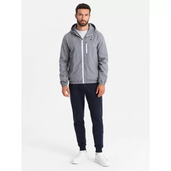  Pánská bunda OMBRE OM-JANP-0136 GRAY 