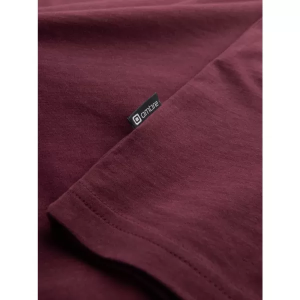  Pánské triko OMBRE OM-TSCT-0108 MAROON 