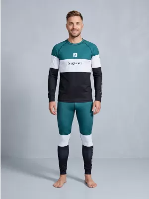 Pánské funkční termo kalhoty premium ALTISPORT VOJ/ALM051TER02 PETROLEJOVÁ/ČERNÁ