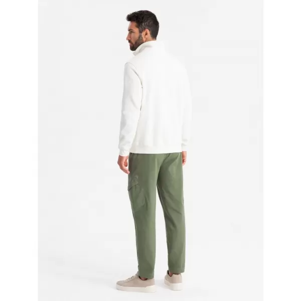  Pánské kalhoty OMBRE OM-PAJO-0199 OLIVE 