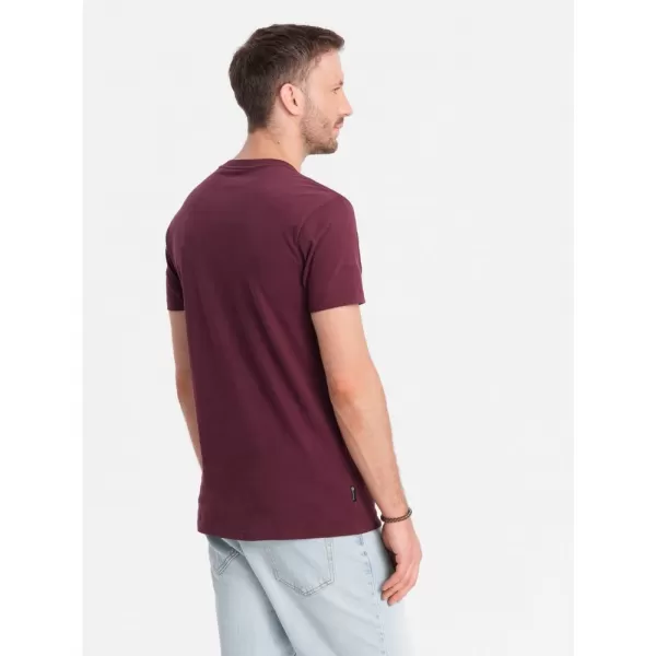  Pánské triko OMBRE OM-TSCT-0108 MAROON 