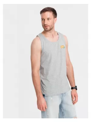Pánské tílko OMBRE OM-TSTT-0191 GREY MELANGE