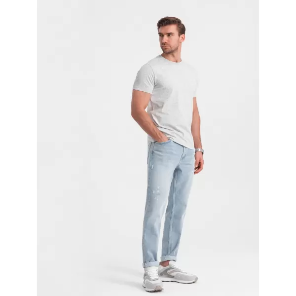  Pánské triko OMBRE OM-TSFP-0182 GREY 