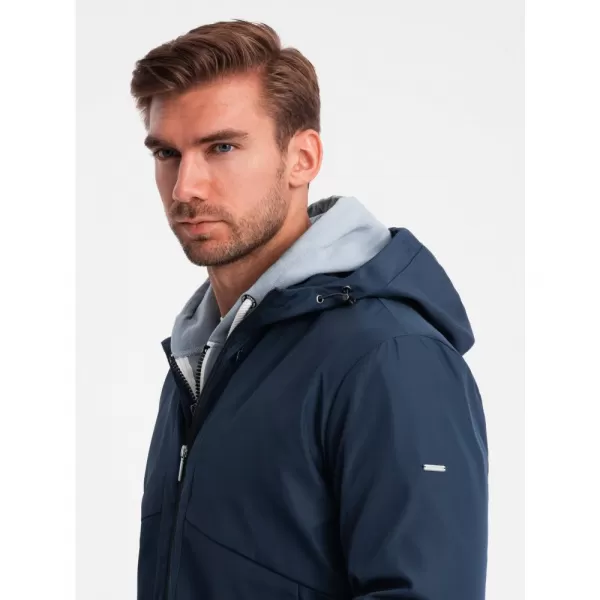  Pánská bunda OMBRE OM-JANP-0149 NAVY BLUE 