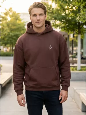 Pánská mikina ALTISPORT BYB/ALM002BY284 ČOKOLÁDOVĚ HNĚDÁ