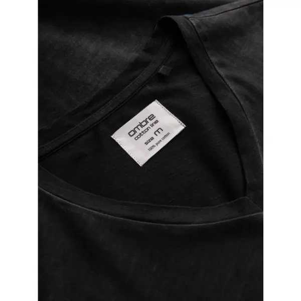  Pánské triko OMBRE OM-TSCT-22SS-002 BLACK 