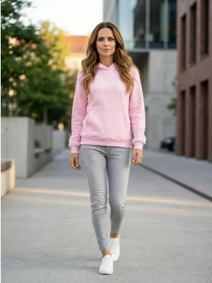 Dámská mikina ALTISPORT BYB/ALW002BY289 SVĚTLE RŮŽOVÁ