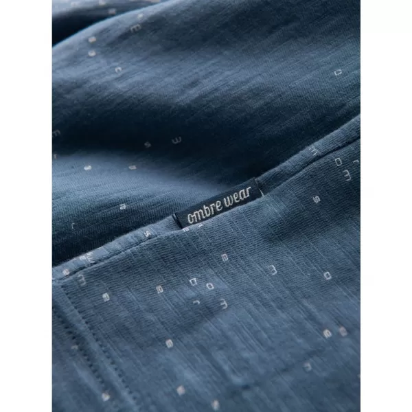  Pánské triko OMBRE OM-TSFP-0179 BLUE DENIM 