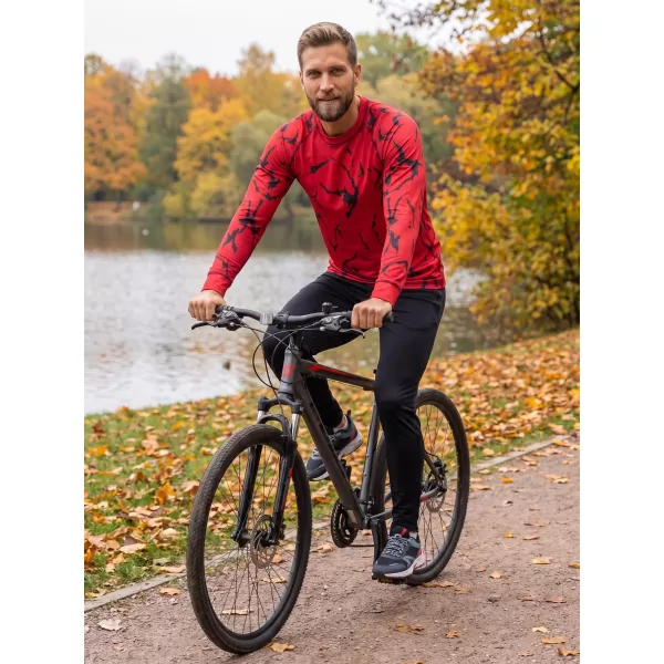  Pánské funkční termo triko s dlouhým rukávem premium ALTISPORT VOJ/ALM052TER01 ČERVENÁ 