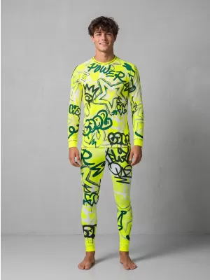 Pánské funkční termo kalhoty premium ALTISPORT VOJ/ALM054TER02 FLUO ZELENÁ