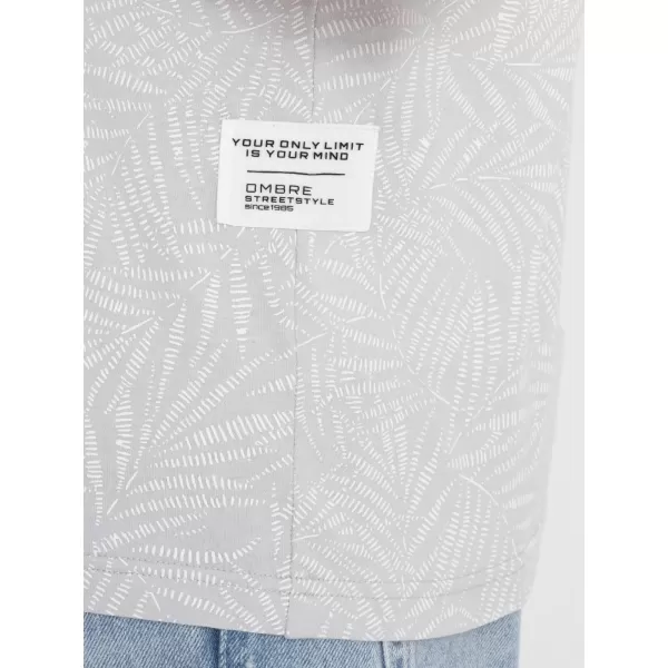  Pánské triko OMBRE OM-TSFP-0182 GREY 