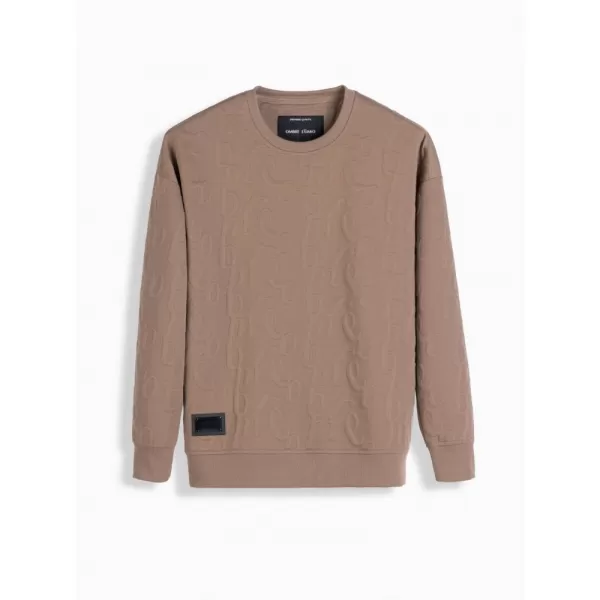  Pánská mikina OMBRE OM-SSNZ-0164 BROWN 