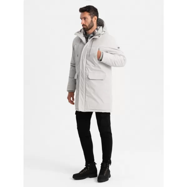  Pánská bunda OMBRE OM-JALJ-0166 CREAM 