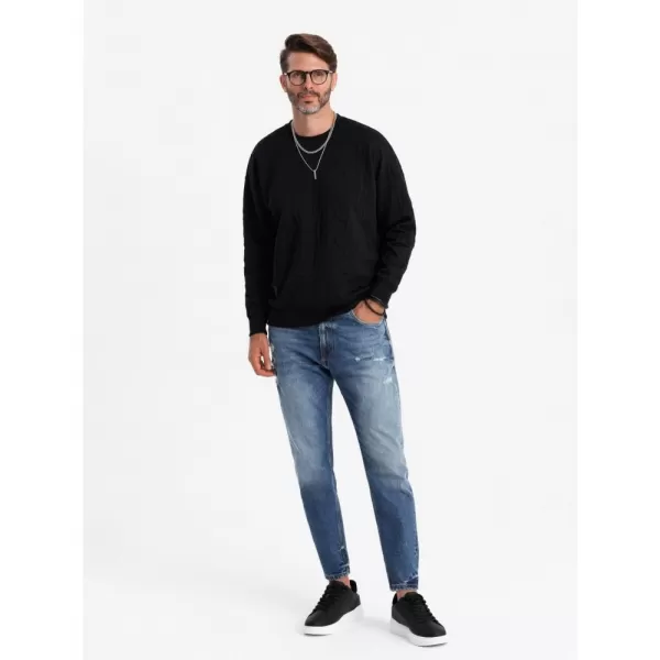  Pánská mikina OMBRE OM-SSNZ-0164 BLACK 