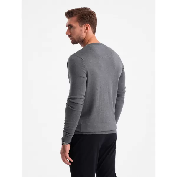  Pánský svetr OMBRE OM-SWBS-0106 GREY MELANGE 
