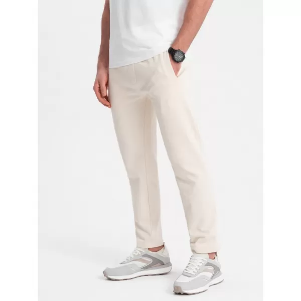  Pánské tepláky OMBRE OM-PABS-0206 CREAM 