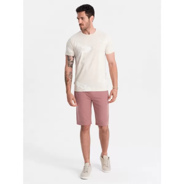  Pánské kraťasy OMBRE OM-SRBS-0149 DARK PINK 