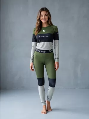 Dámské funkční termo kalhoty premium ALTISPORT VOJ/ALW051TER02 KHAKI