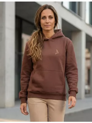 Dámská mikina ALTISPORT BYB/ALW002BY289 ČOKOLÁDOVĚ HNĚDÁ