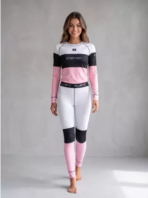 Dámské funkční termo kalhoty premium ALTISPORT VOJ/ALW051TER02 BÍLORŮŽOVÁ