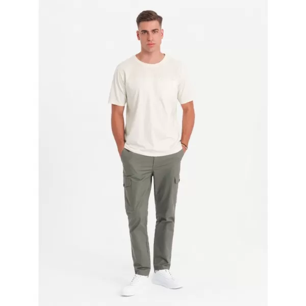  Pánské triko OMBRE OM-TSCT-0171 WHITE 