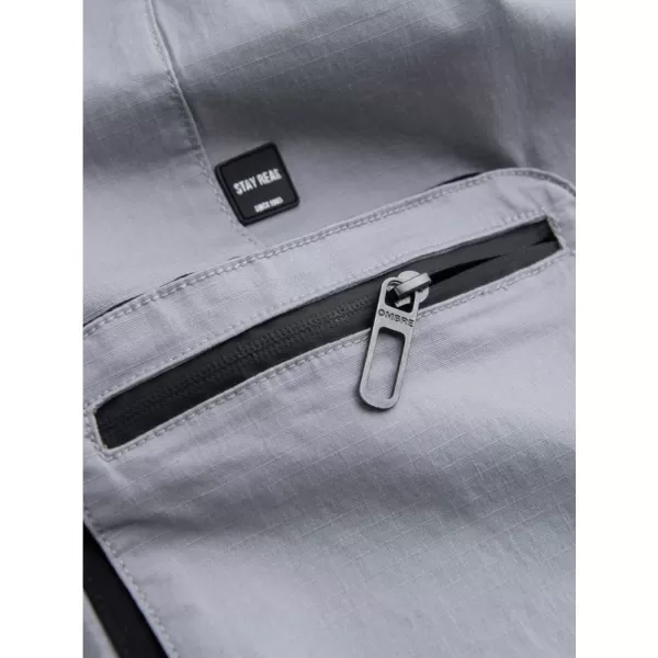  Pánské kalhoty OMBRE OM-PAJO-0135 LIGHT GREY 