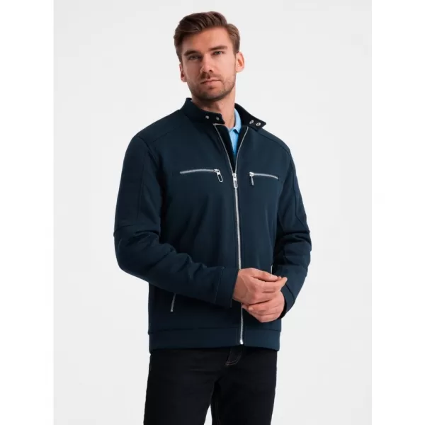  Pánská bunda OMBRE OM-JALP-0157 NAVY BLUE 