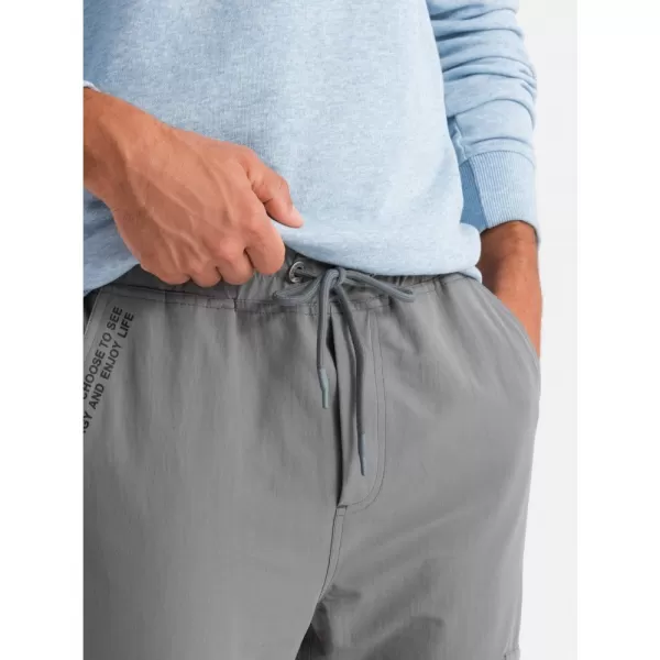  Pánské tepláky OMBRE OM-PAJO-0200 GREY 