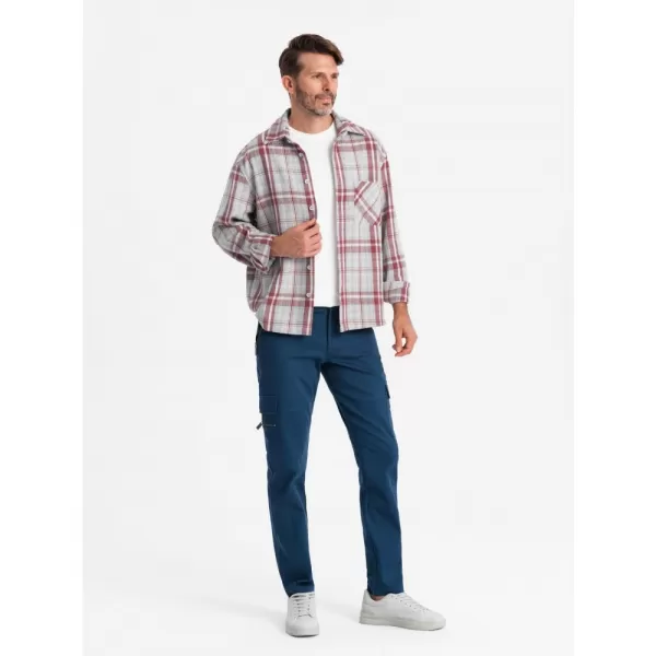  Pánské kalhoty OMBRE OM-PACG-0204 DARK BLUE 