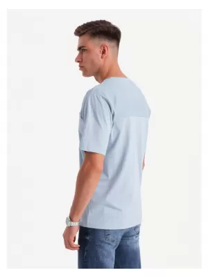 Pánské triko OMBRE OM-TSCT-0171 LIGHT BLUE
