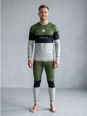 Pánské funkční termo kalhoty premium ALTISPORT VOJ/ALM051TER02 KHAKI
