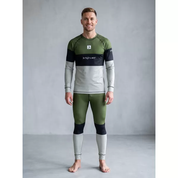  Pánské funkční termo kalhoty premium ALTISPORT VOJ/ALM051TER02 KHAKI 