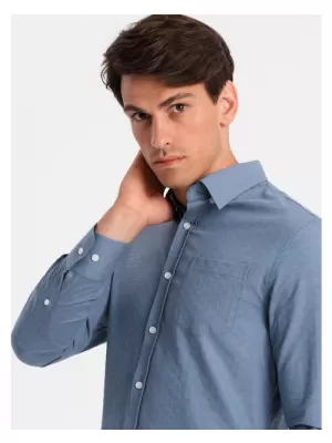 Pánská košile OMBRE OM-SHCS-0174 BLUE