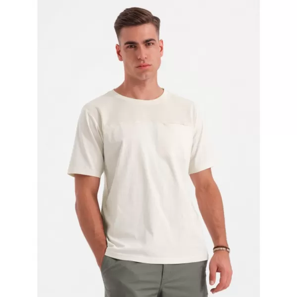  Pánské triko OMBRE OM-TSCT-0171 WHITE 
