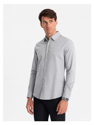 Pánská košile OMBRE OM-SHCS-0175 GRAY