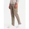 Pánské kalhoty OMBRE OM-PACG-0204 KHAKI