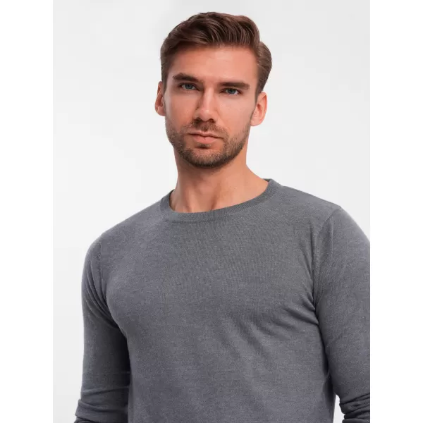  Pánský svetr OMBRE OM-SWBS-0106 GREY MELANGE 