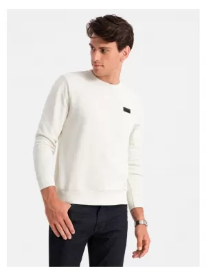 Pánská mikina OMBRE OM-SSNZ-0136 CREAM