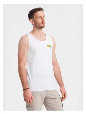 Pánské tílko OMBRE OM-TSTT-0191 WHITE