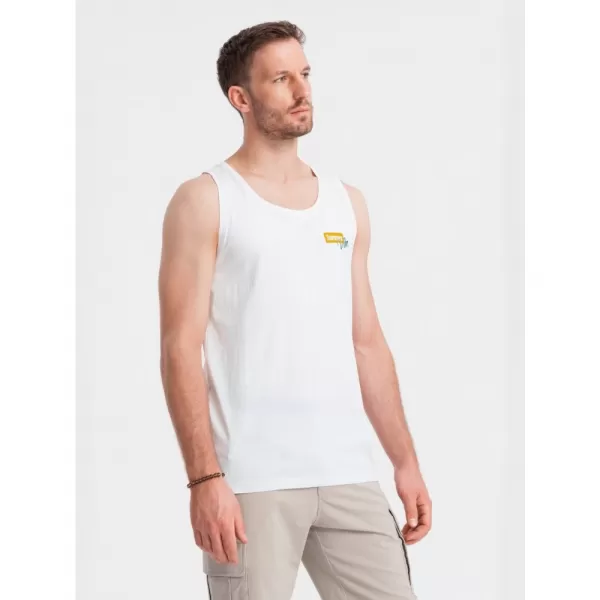  Pánské tílko OMBRE OM-TSTT-0191 WHITE 