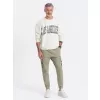 Pánské kalhoty OMBRE OM-PAJO-0125 KHAKI