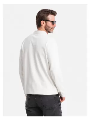 Pánské triko OMBRE OM-POLS-0130 WHITE